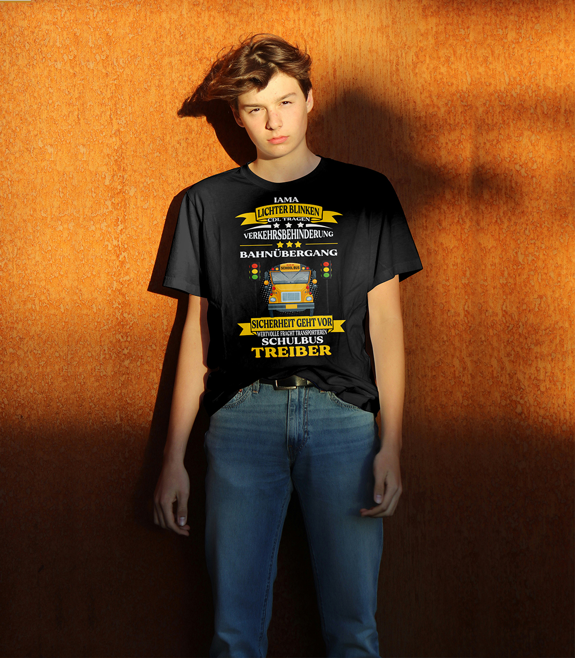 T-Shirt mit Schulbus 