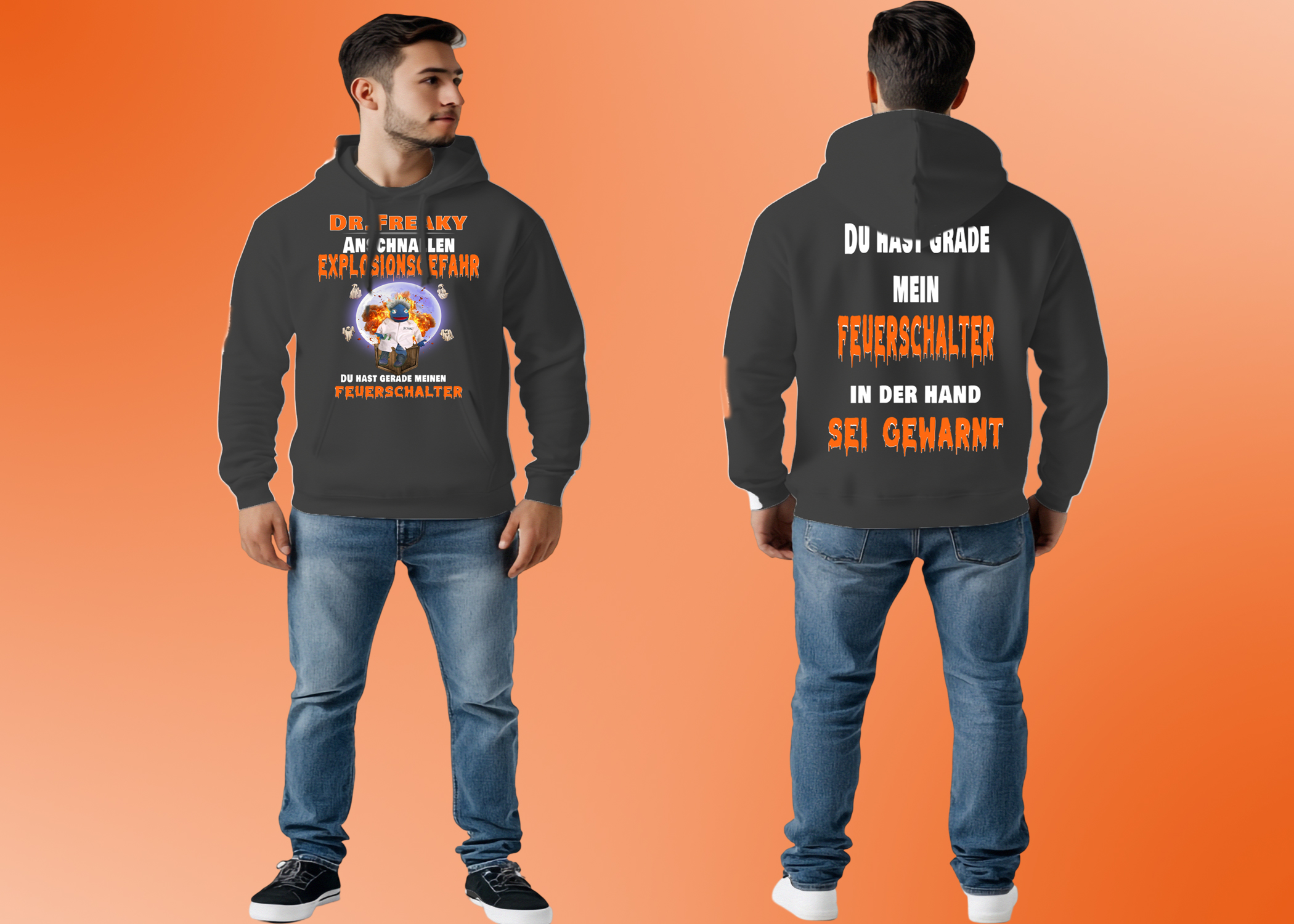 PHP Script Herren & Frauen Hoodie Exolosionsgefahr