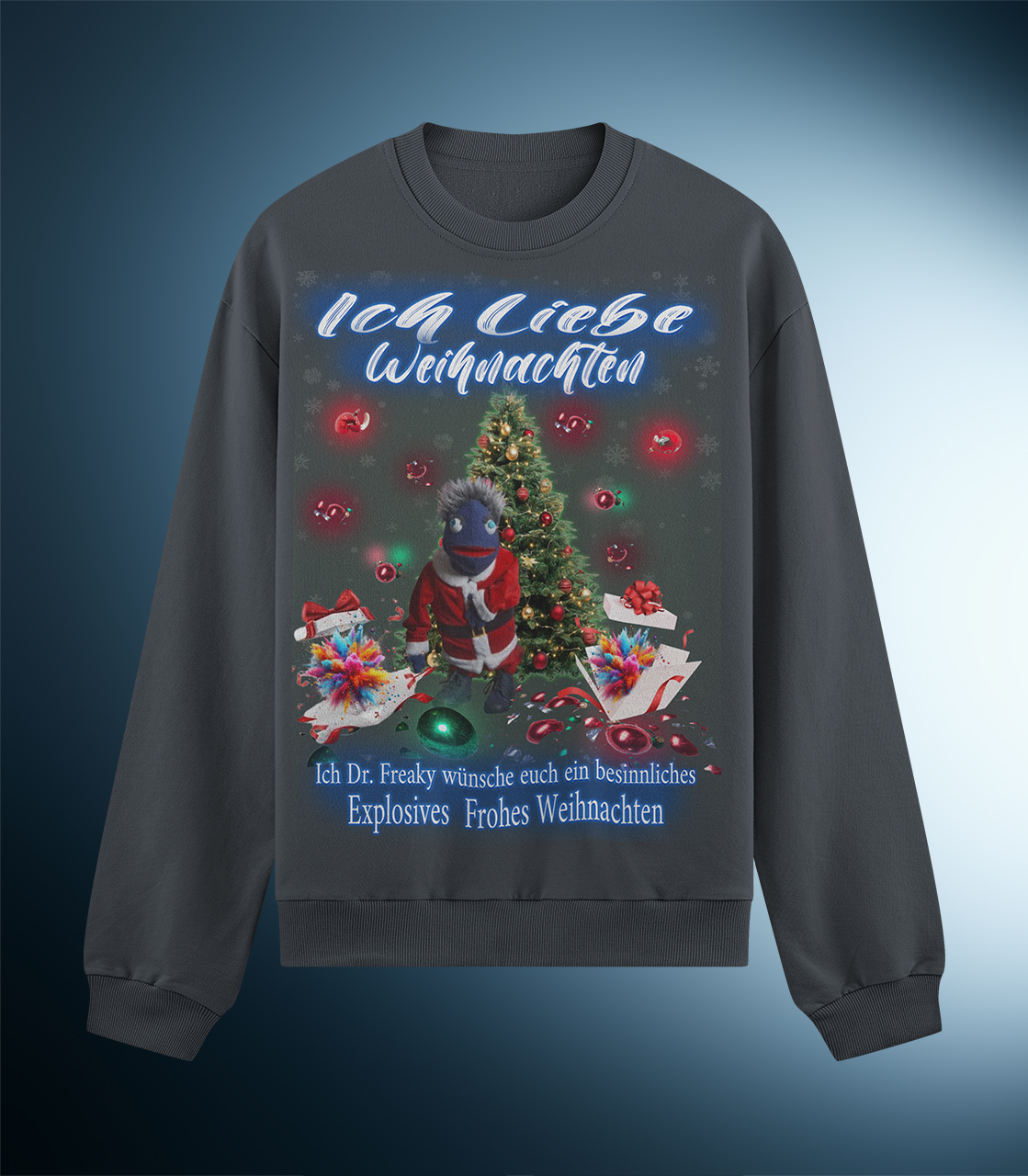 PHP Script Sweatshirt mit  Dr.Freaky Weihnachten 